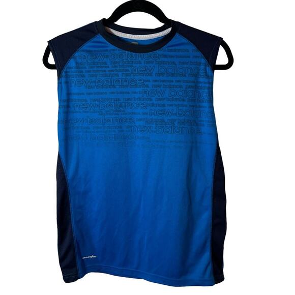 New Balance Sleeveless T Shirt with Black Trim Sz L - 14/16 - Picture 1 of 5